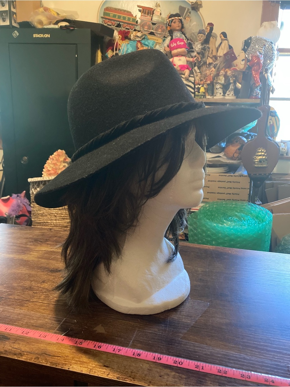 Jones New York black fedora hat for women